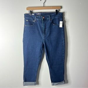 GAP Blue Vintage Slim Sky High Rise Jeans with Cuffed Hem size 12